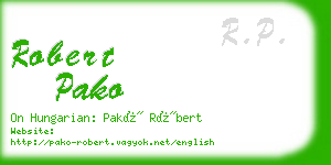 robert pako business card